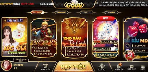 Cổng game Go88 đáp ứng các tiêu chí của game đổi thưởng uy tín