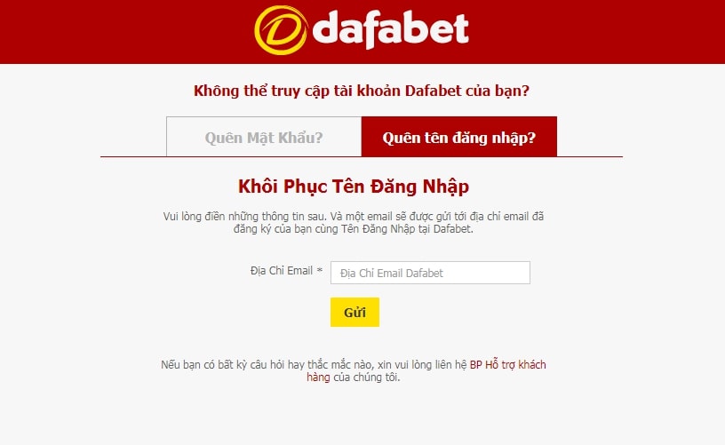 tôi nên làm gì nếu tài khoản Dafabet của tôi bị khóa